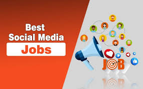 Social Media Marketing jobs concept showing digital marketing icons and job opportunities.